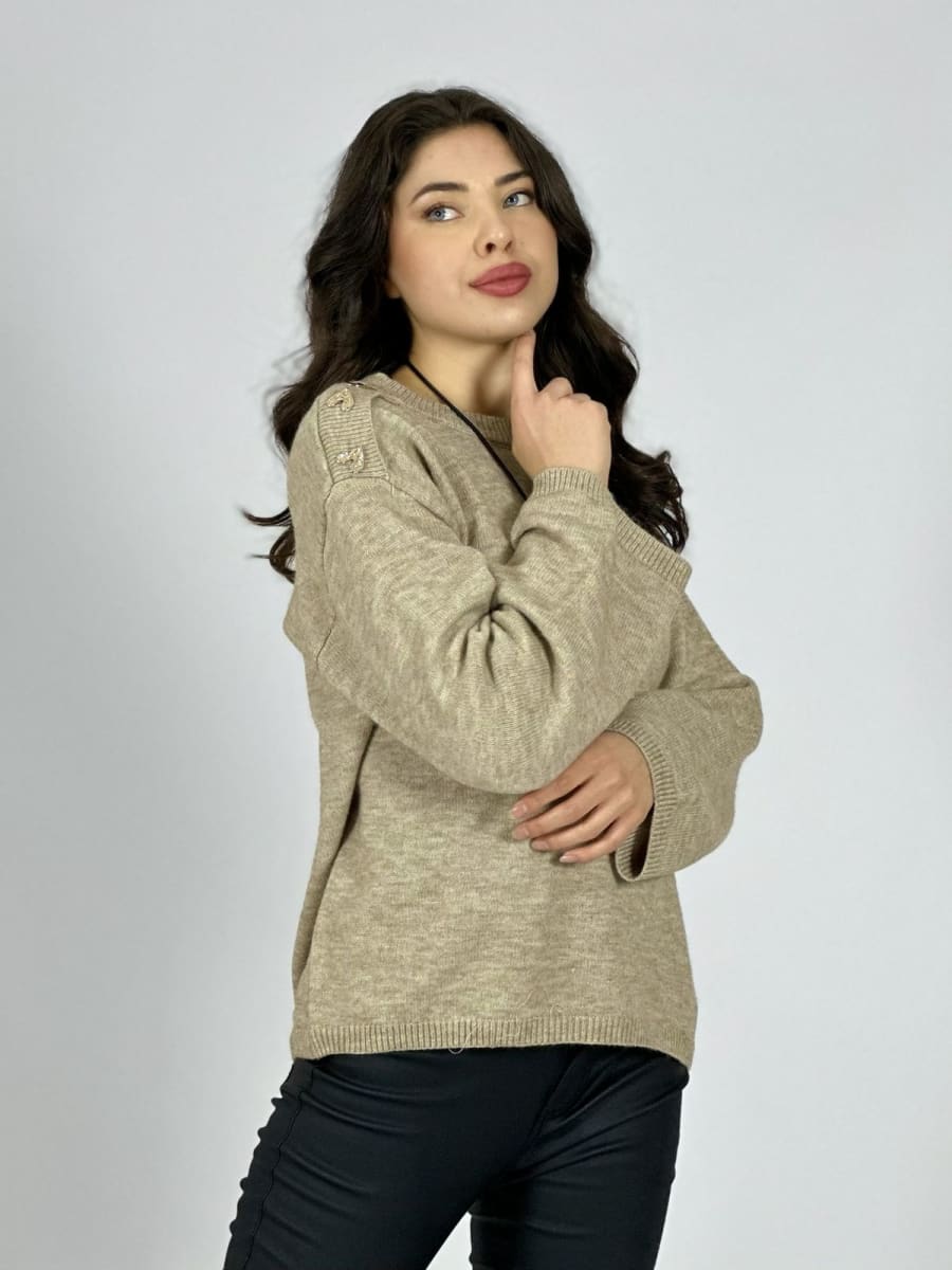 Sweater Lana Corazones Brillantes Hombro A1-1315