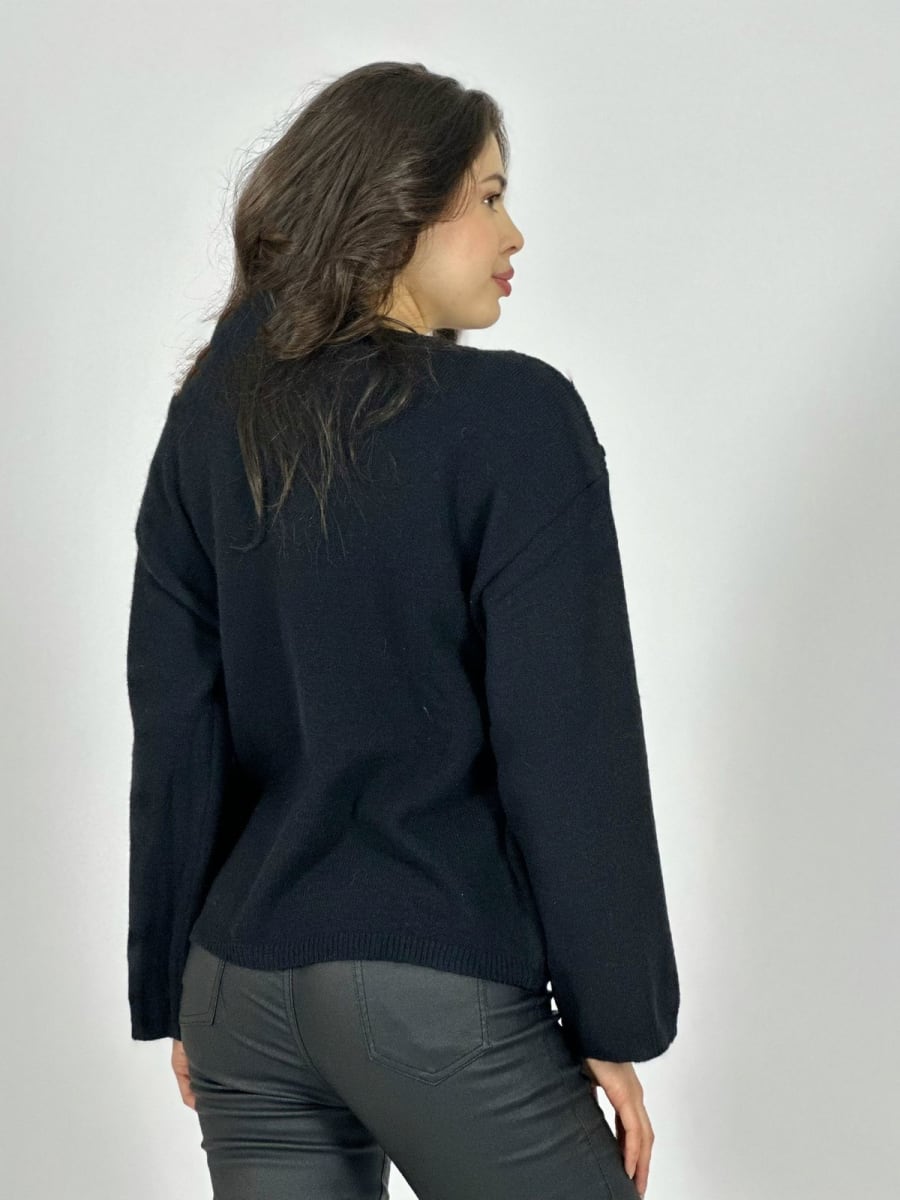 Sweater Lana Corazones Brillantes Hombro A1-137