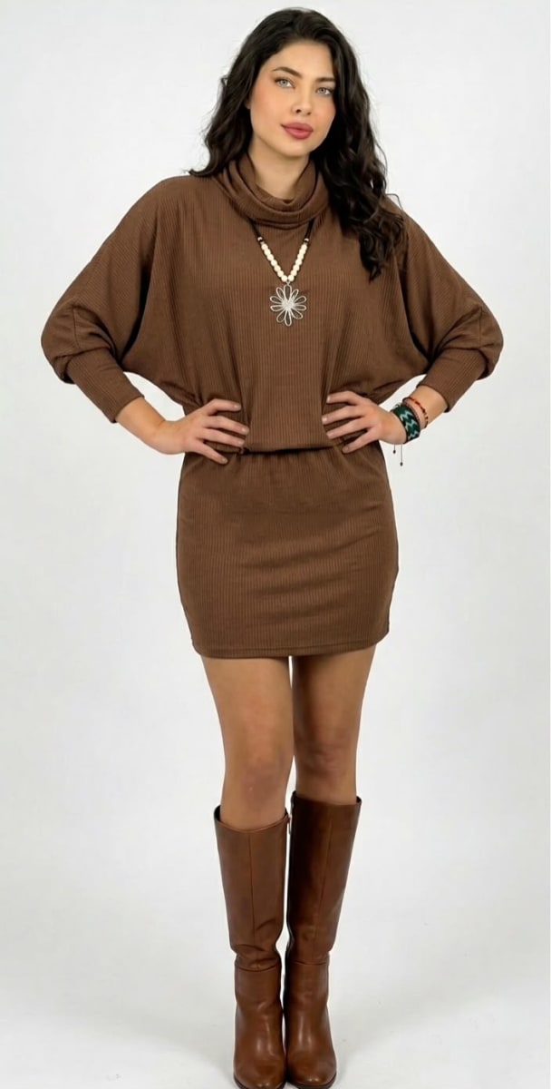 Mini Vestido Holgado Empuñado A3-802