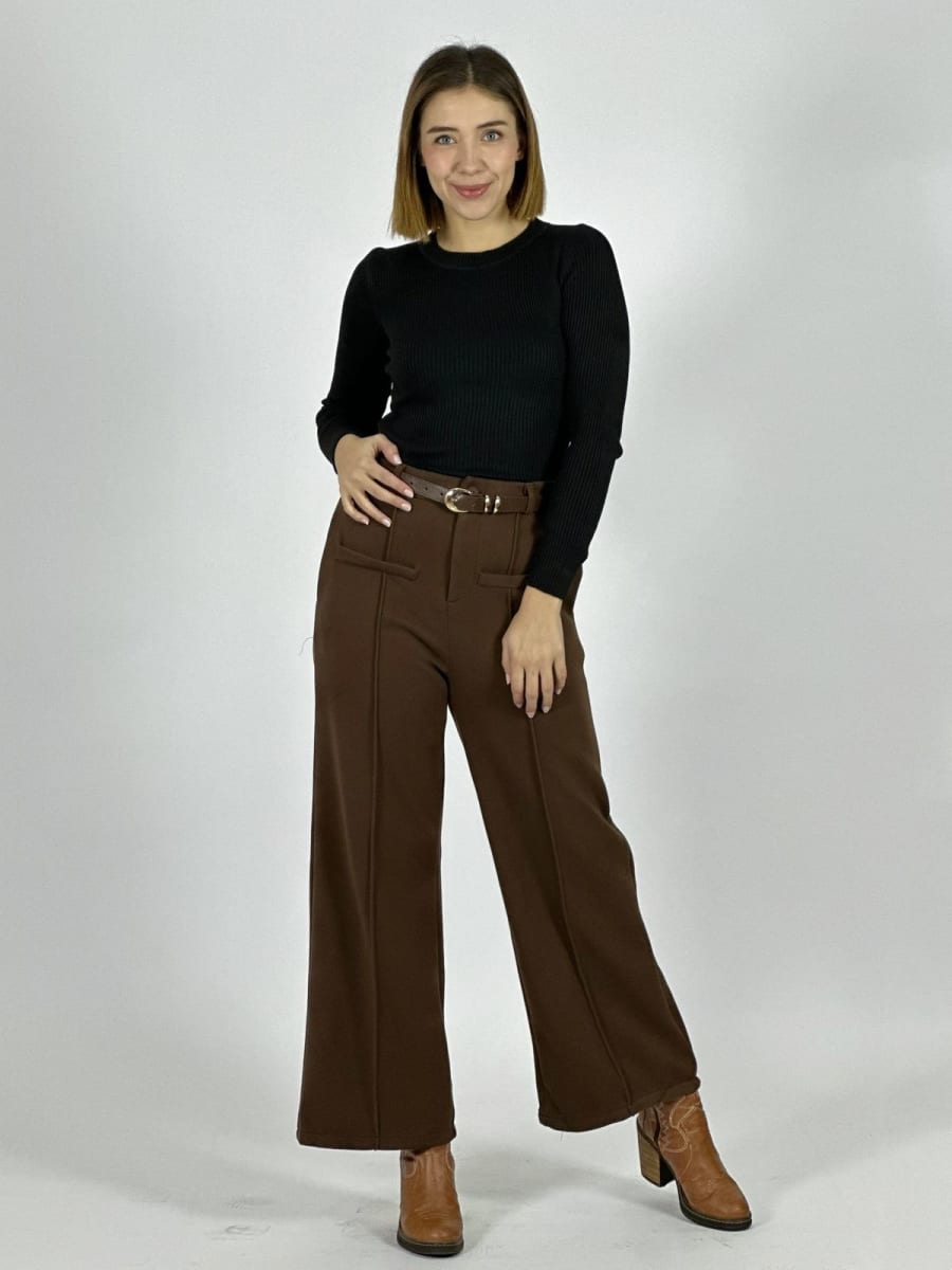 Pantalon de Paño Con Cinturon Incluido A4-922