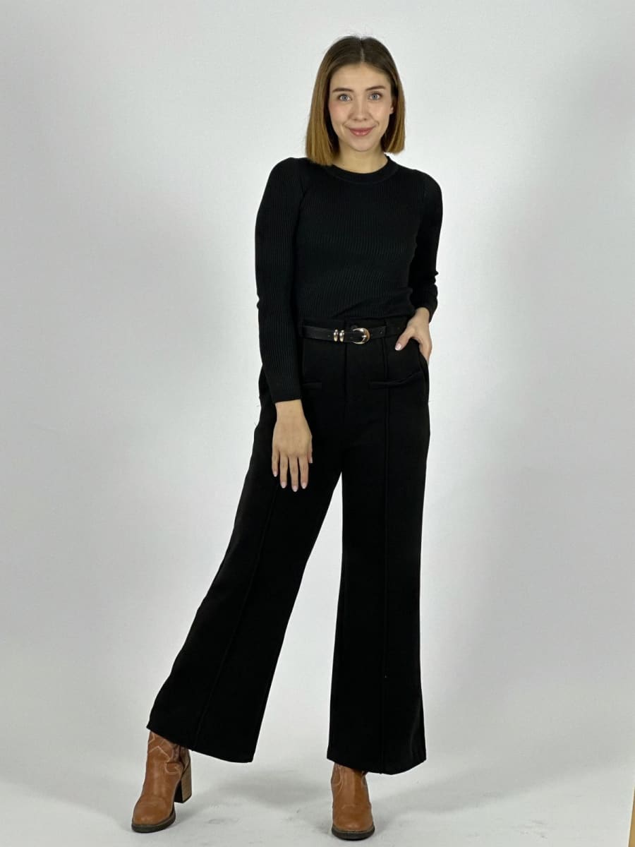 Pantalon de Paño Con Cinturon Incluido A4-9212