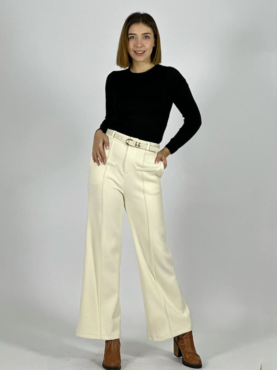 Pantalon de Paño Con Cinturon Incluido A4-925