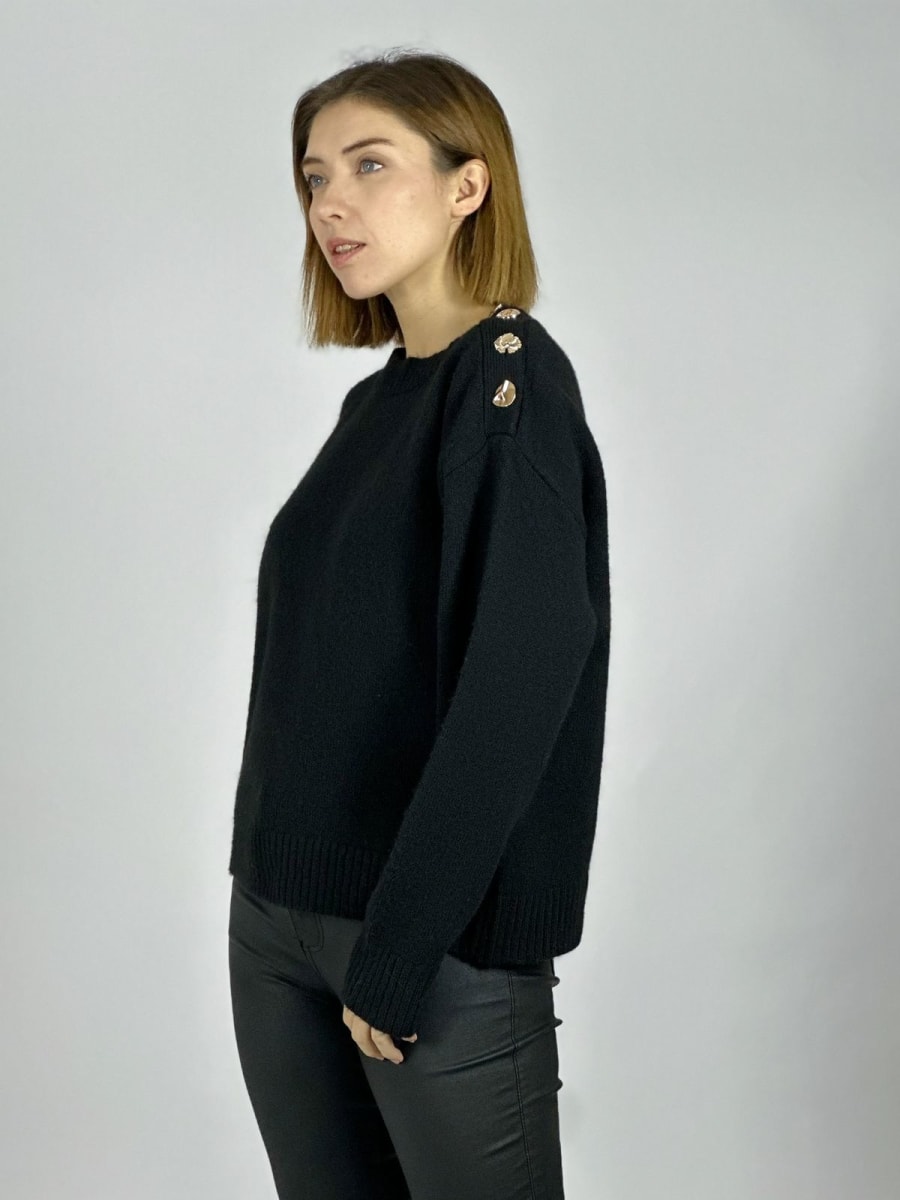 Sweater Spandex Lana Botones Dorados Hombro A3-7612