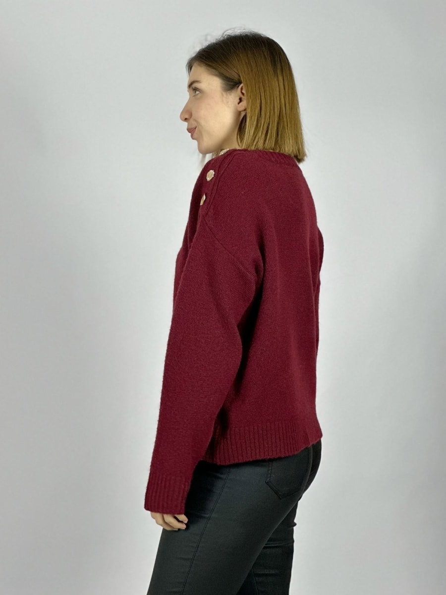 Sweater Spandex Lana Botones Dorados Hombro A3-7614