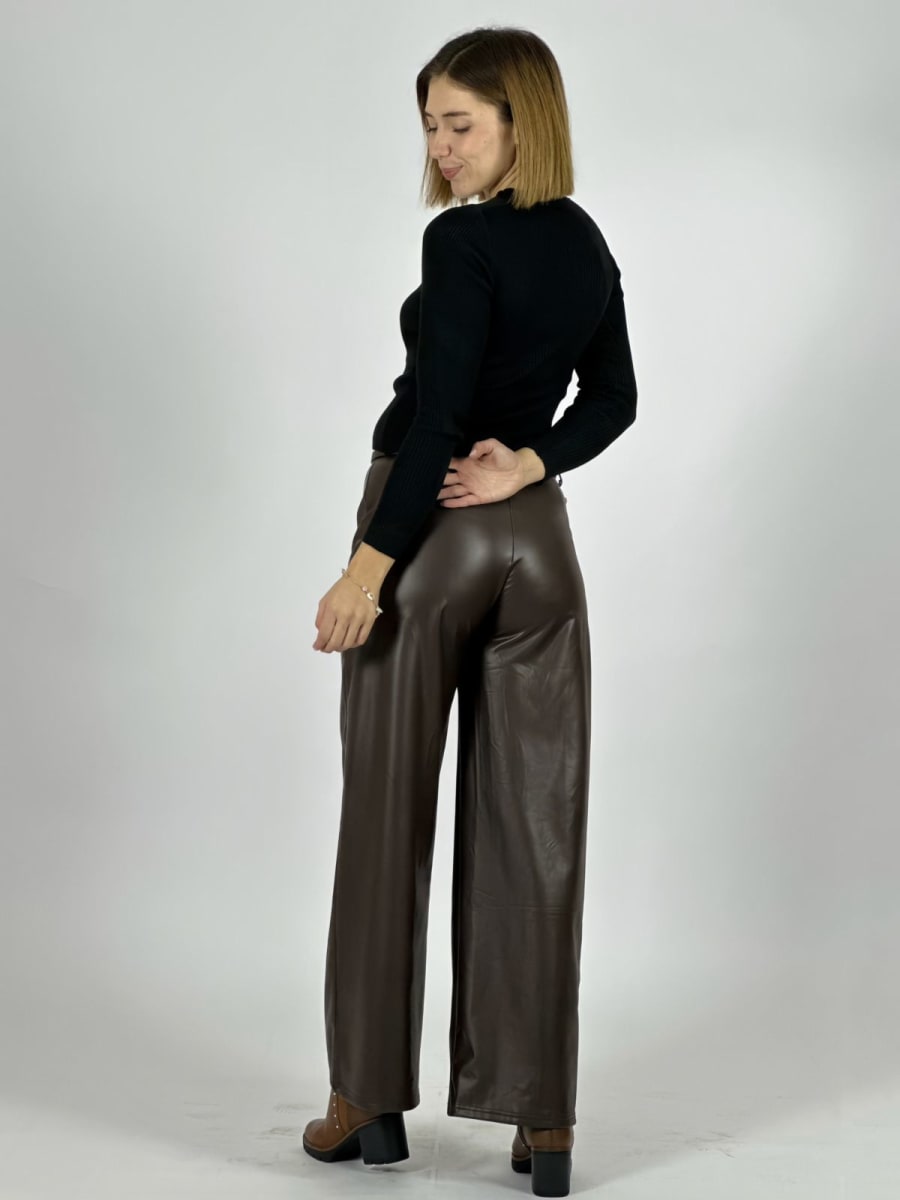 Pantalon Ecocuero Afranelado C/Cinturon A1-359