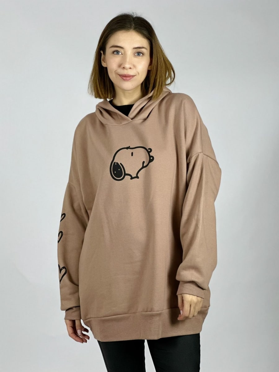 Poleron Algodon Largo Snoopy A3-81-b1