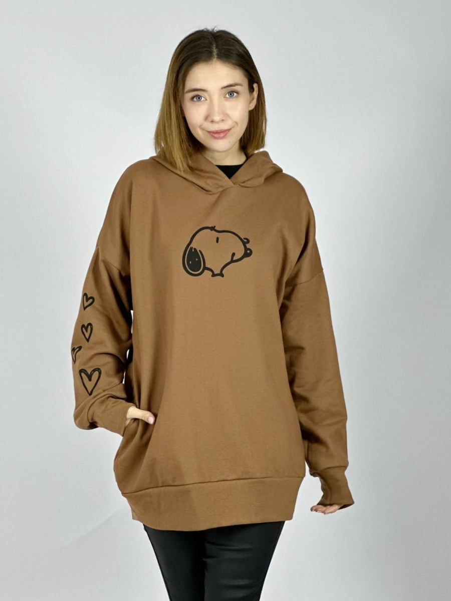 Poleron Algodon Largo Snoopy A3-81-b10
