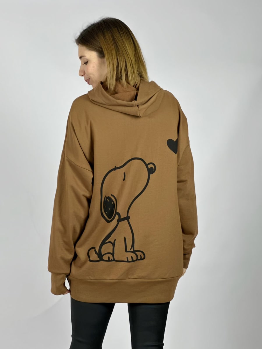 Poleron Algodon Largo Snoopy A3-81-b12