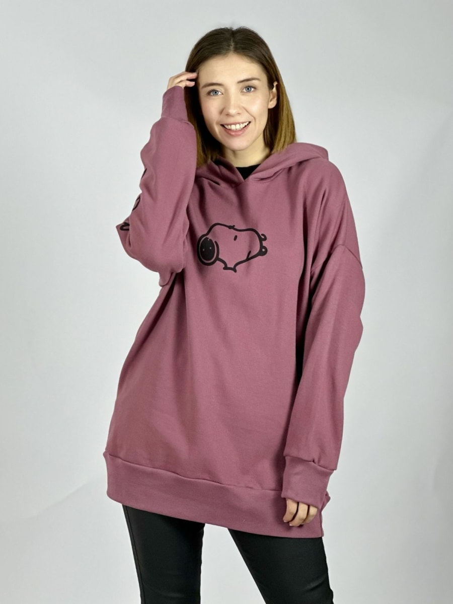 Poleron Algodon Largo Snoopy A3-81-b4