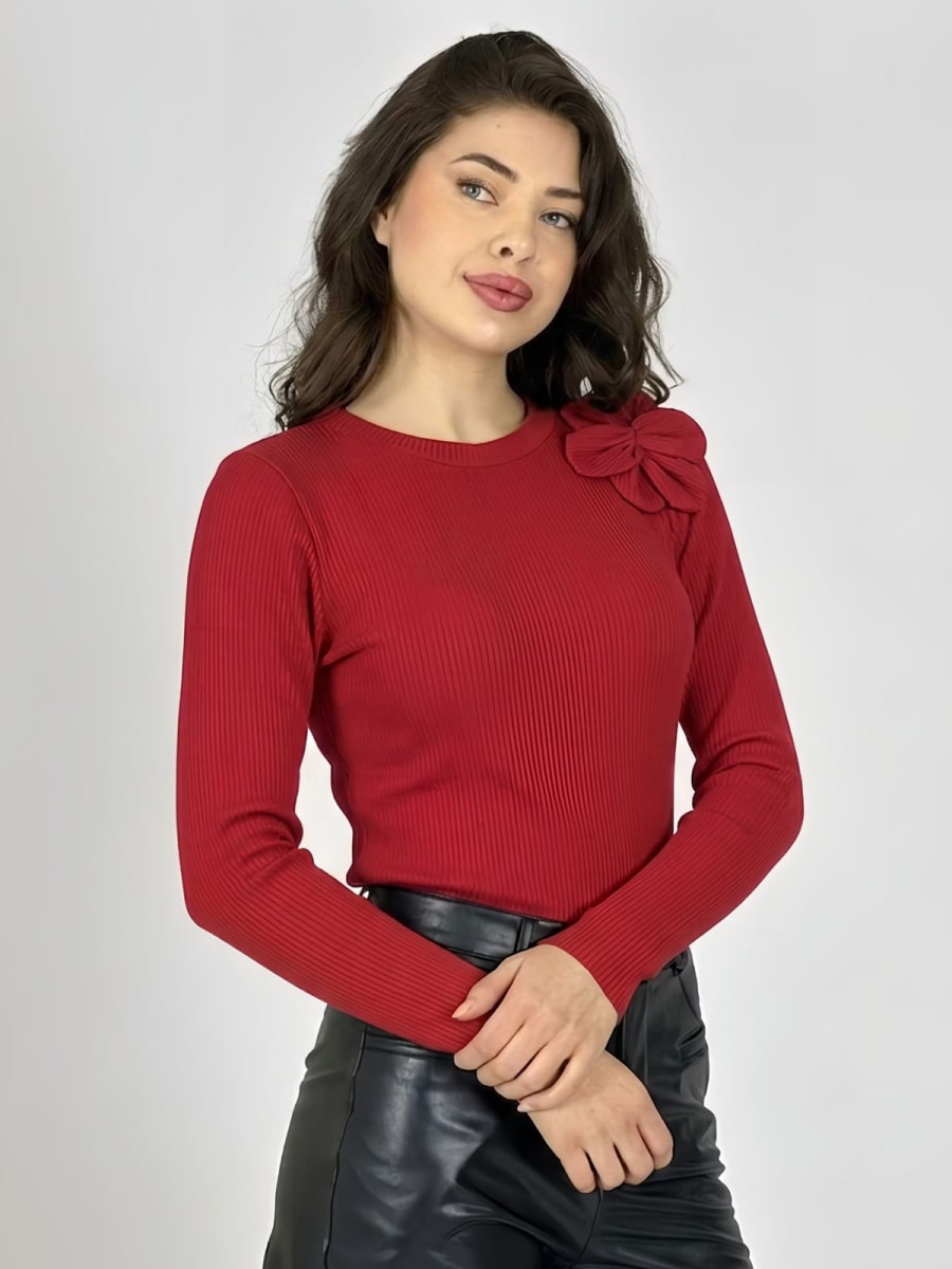 Polera Costura Flor en Hombro A3-71/743