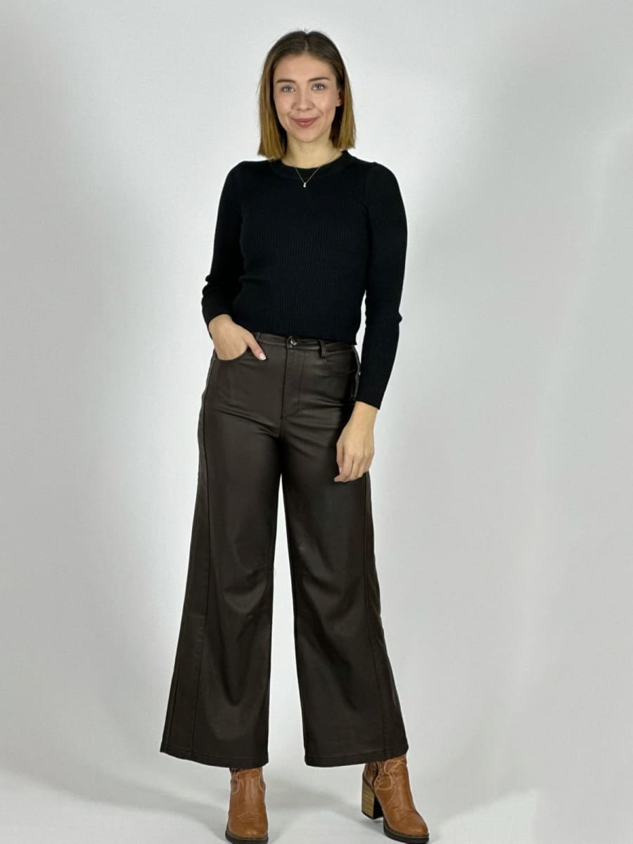 Pantalon Simple Eco Cuero A1-272