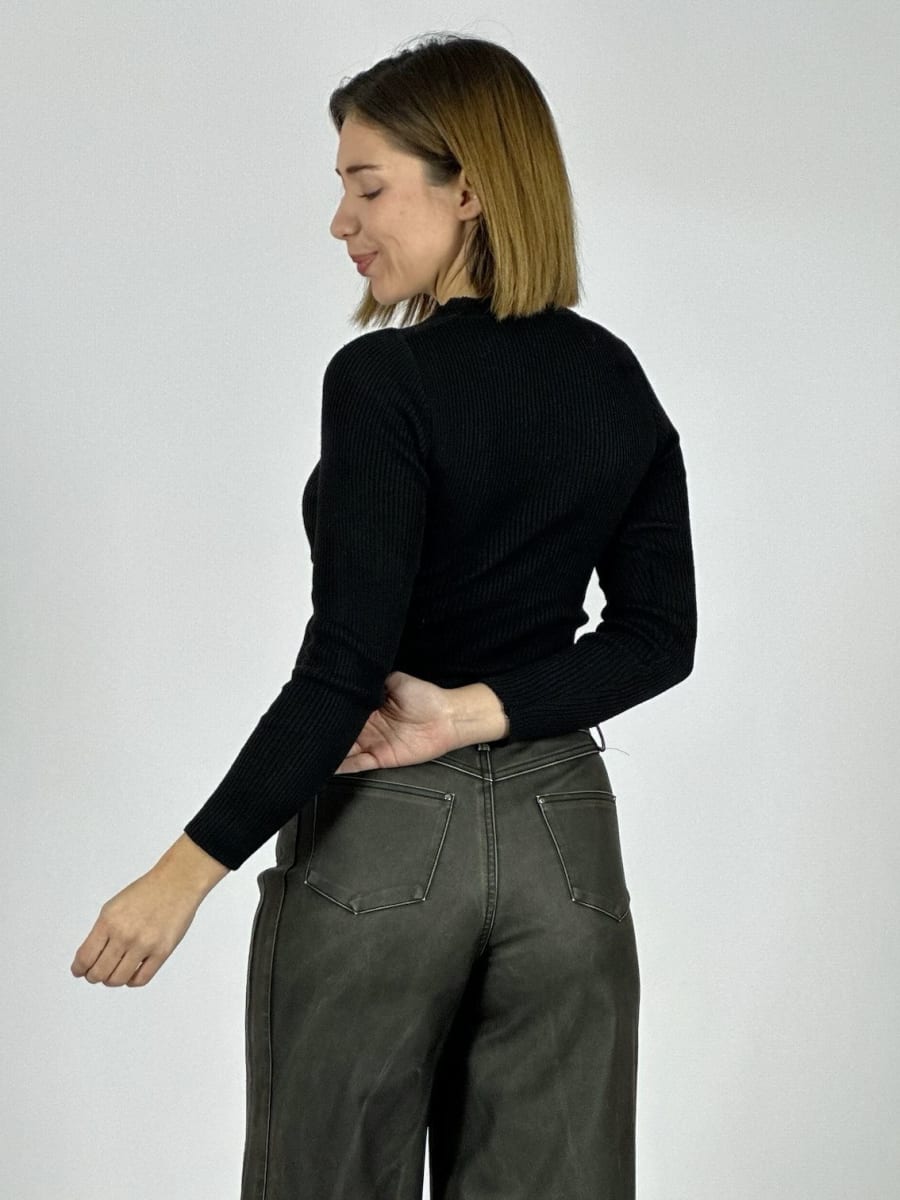 Pantalon Simple Eco Cuero A1-275