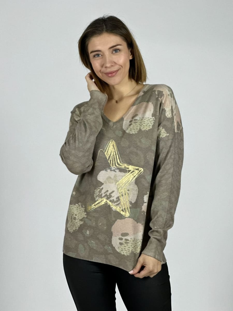 Sweater Manchas/Estrella Dorada B4-1631