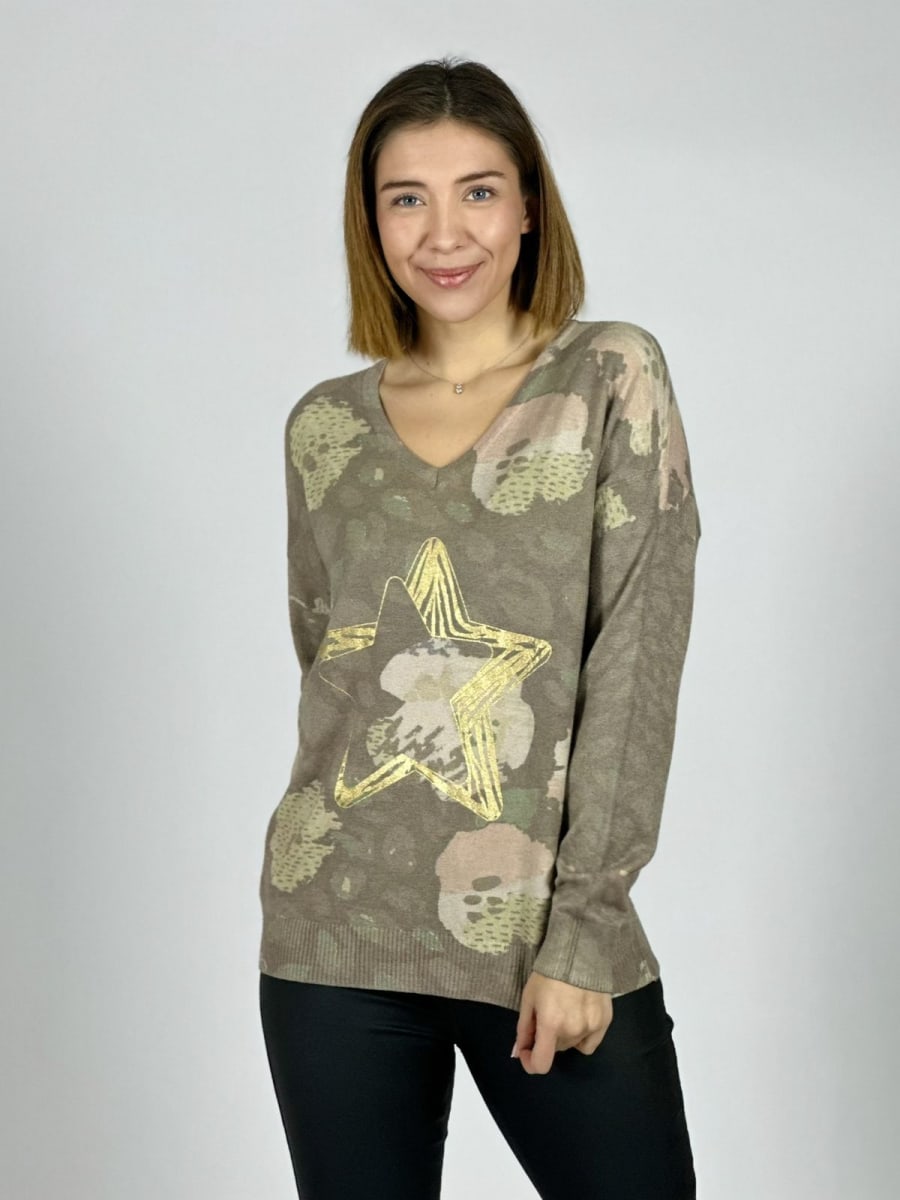 Sweater Manchas/Estrella Dorada B4-1632
