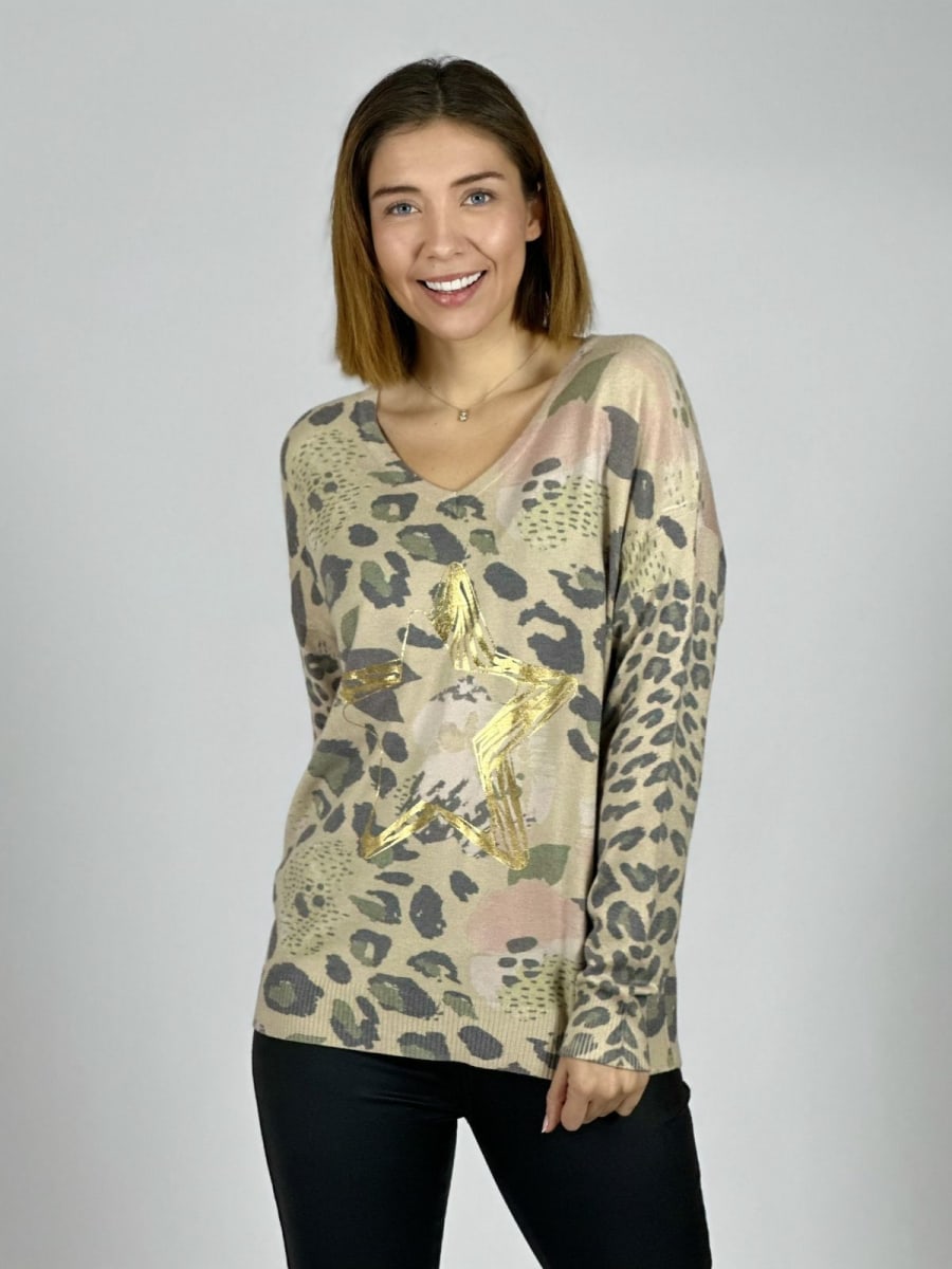 Sweater Manchas/Estrella Dorada B4-1635