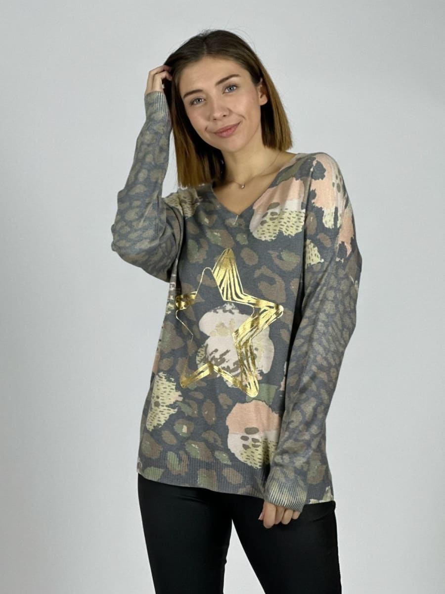 Sweater Manchas/Estrella Dorada B4-16311