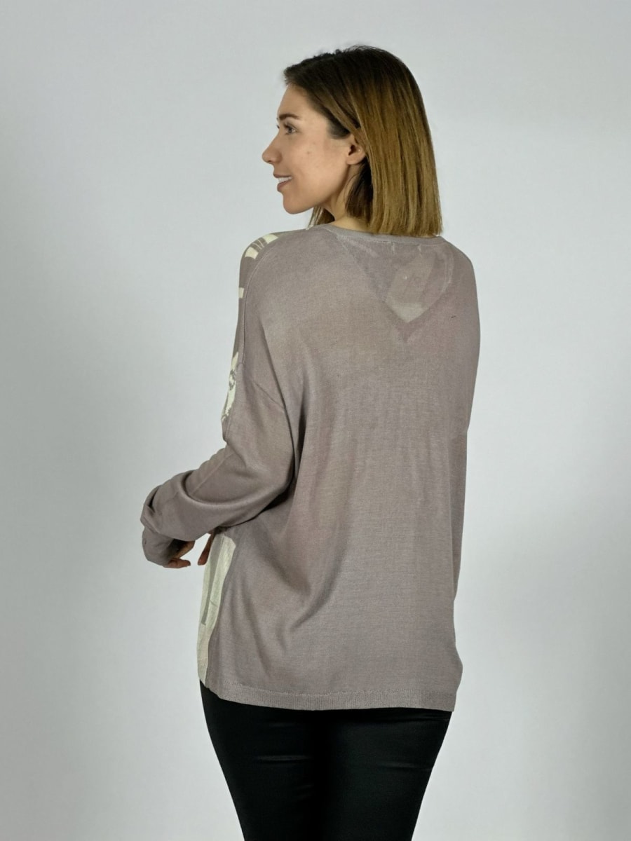 Sweater Diseño Estrella Plateada/Dorada A3-719