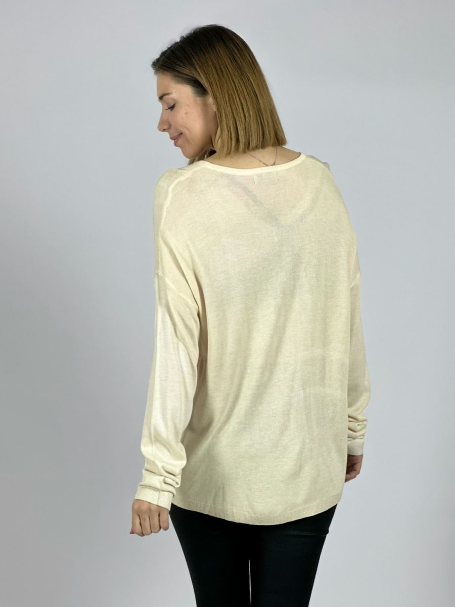 Sweater Diseño Estrella Plateada/Dorada A3-7113