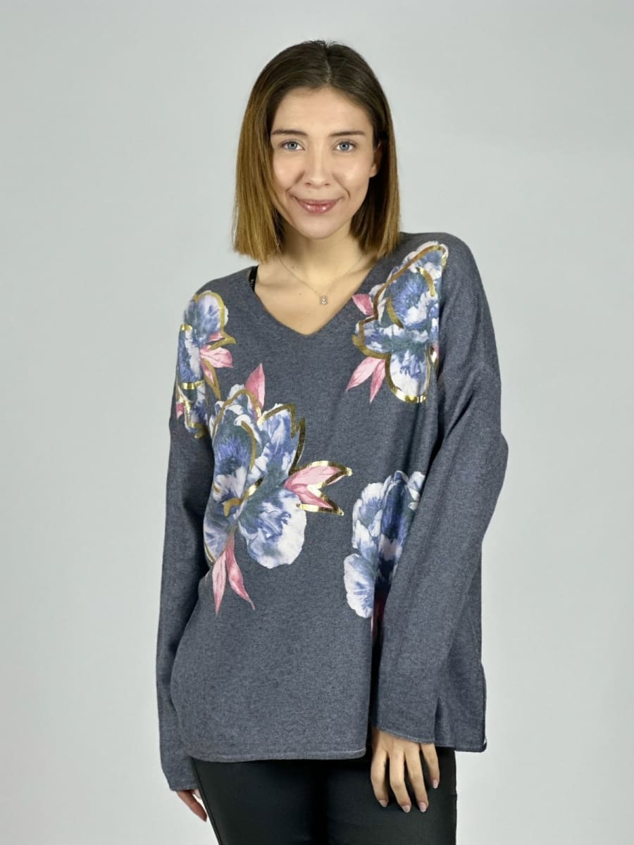 Sweater Spandex Hilo Estampado Floral A1-7/1313