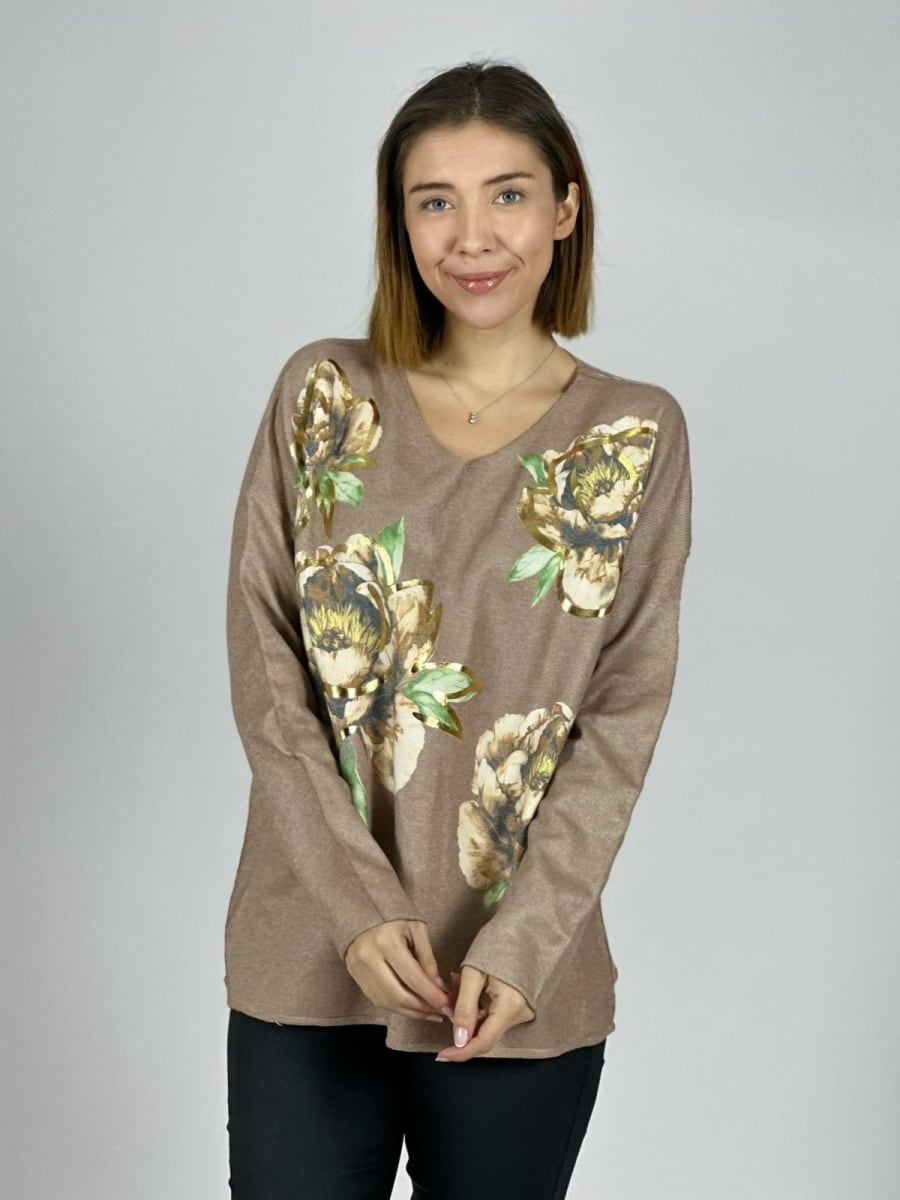 Sweater Spandex Hilo Estampado Floral A1-7/1316