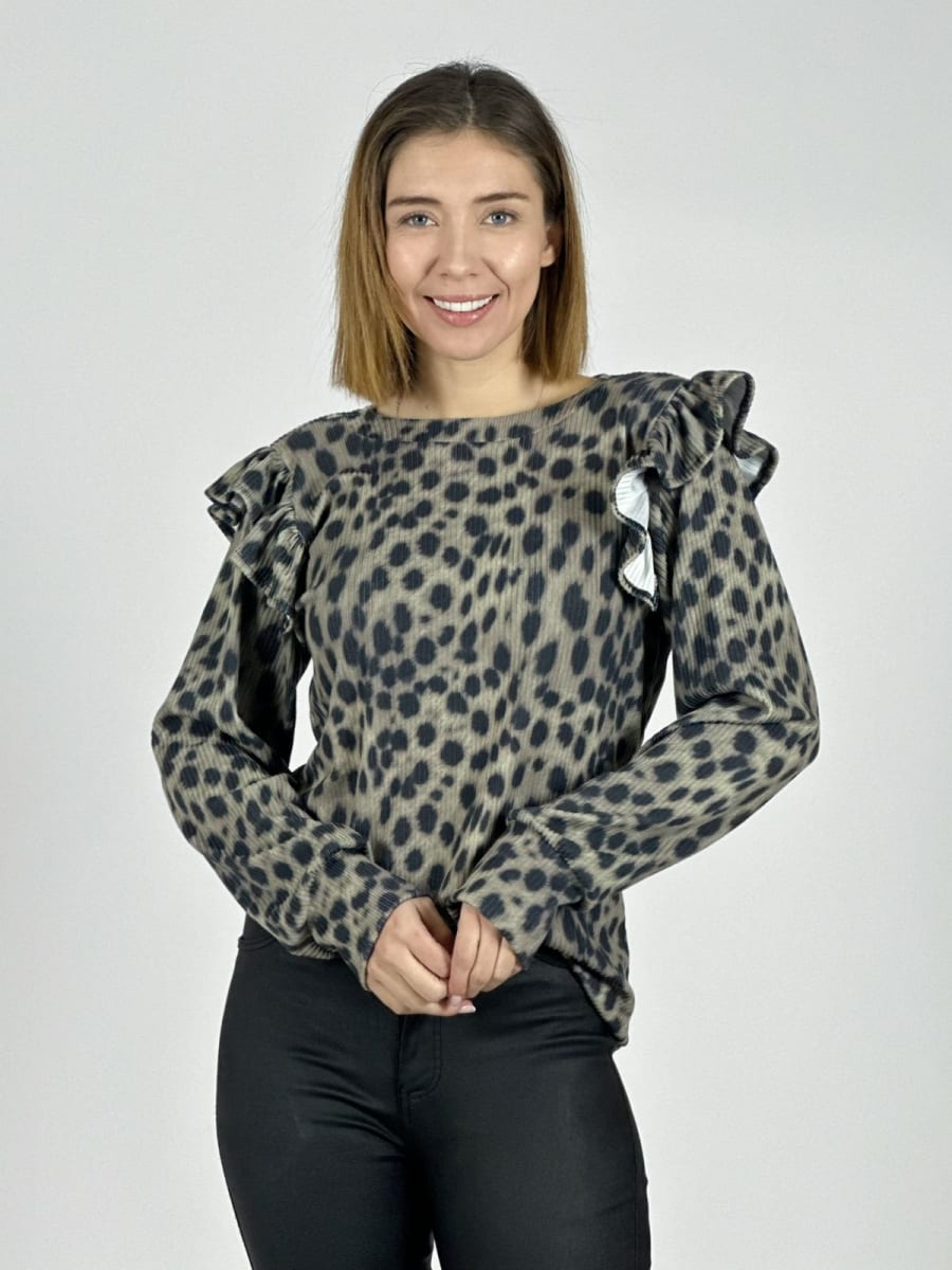 Polera Punto Guepardo Faralao en Mangas A3-832
