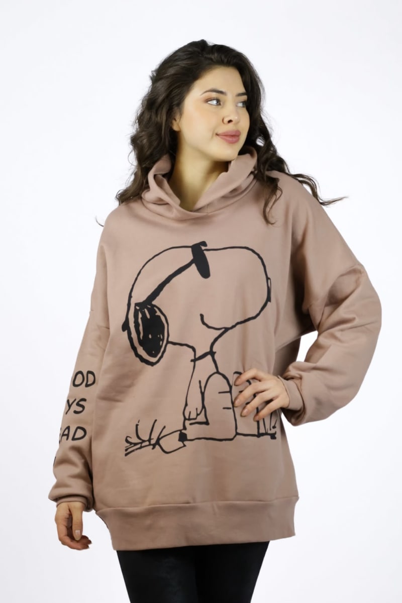Poleron Snoopy Con Letras Dorso A3-68/711