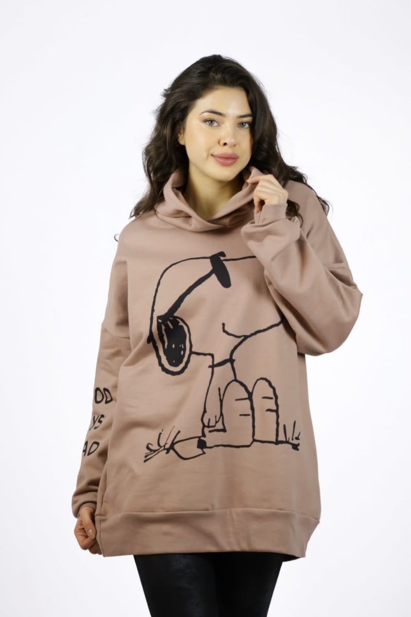 Poleron Snoopy Con Letras Dorso A3-68/712