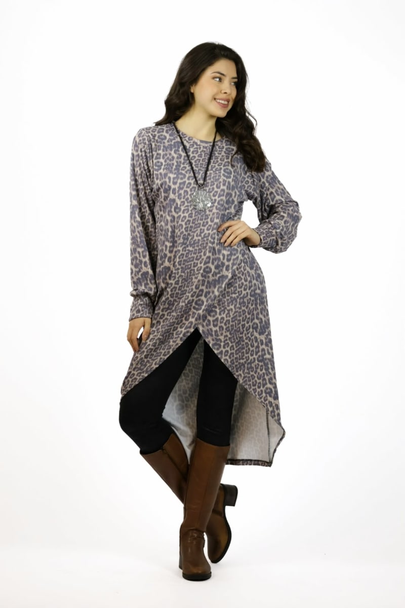 Polera Larga Cruzada Rayon A3-715