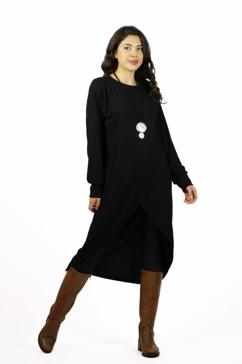 Polera Larga Cruzada Rayon A3-712
