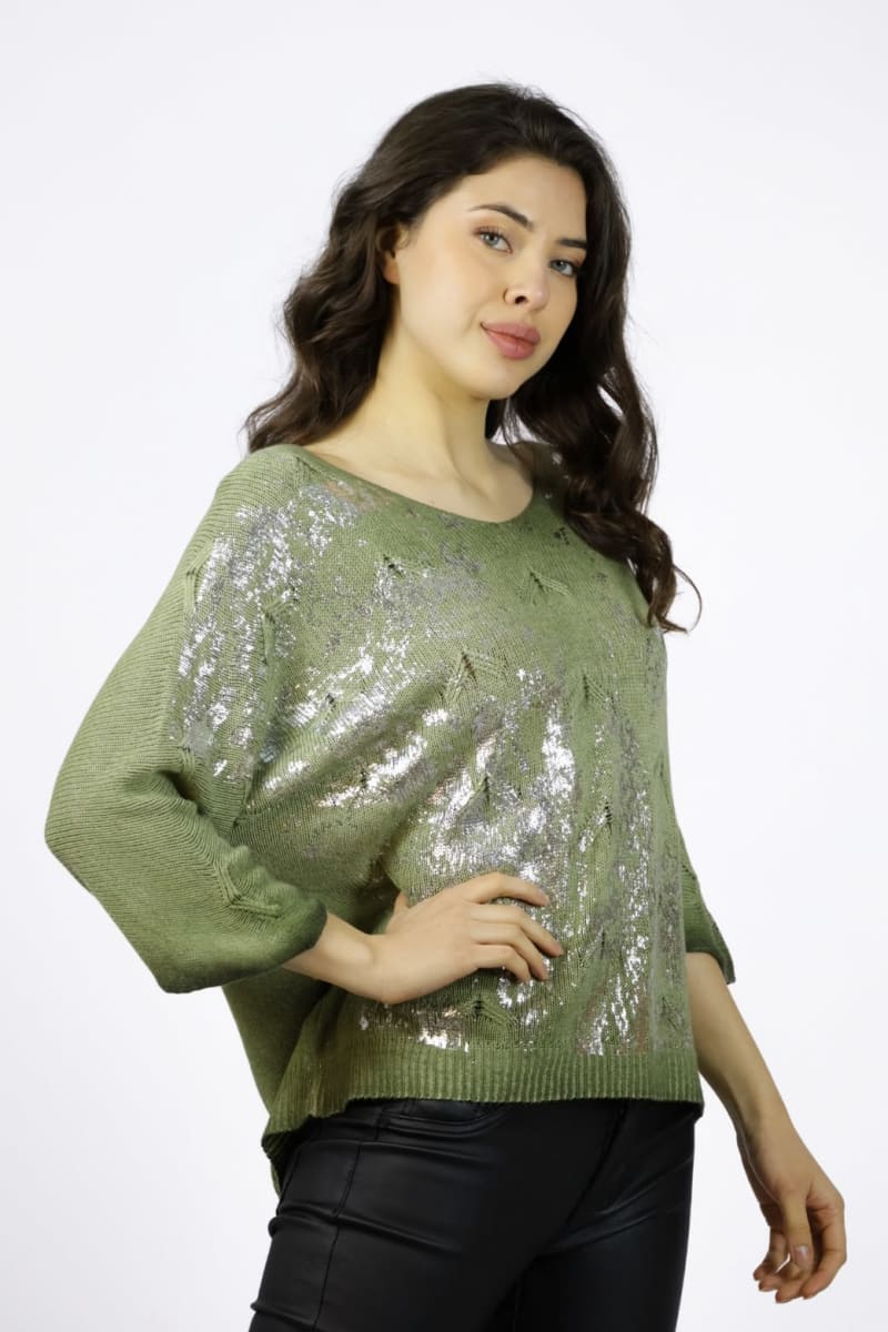Sweater Hilo Brillos Plateados A1-92