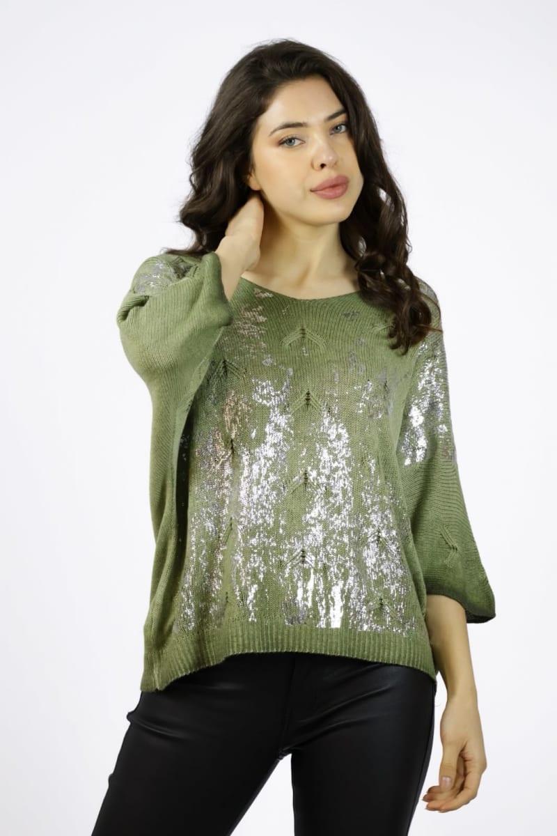 Sweater Hilo Brillos Plateados A1-91