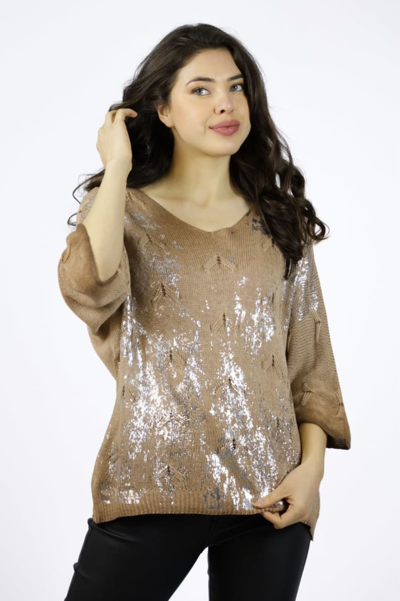 Sweater Hilo Brillos Plateados A1-95