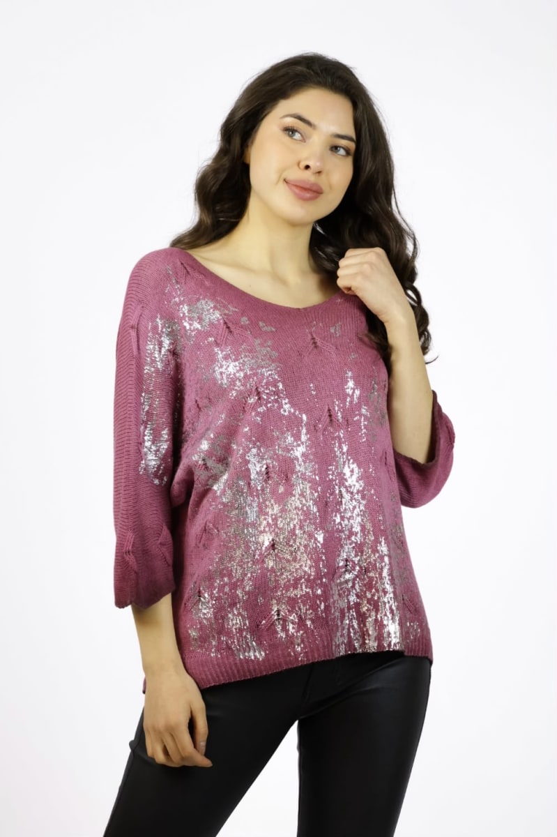 Sweater Hilo Brillos Plateados A1-910