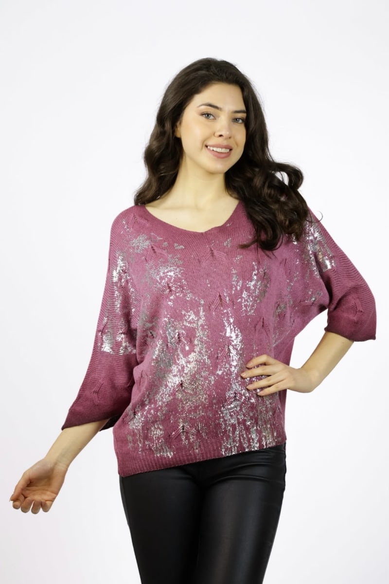 Sweater Hilo Brillos Plateados A1-911
