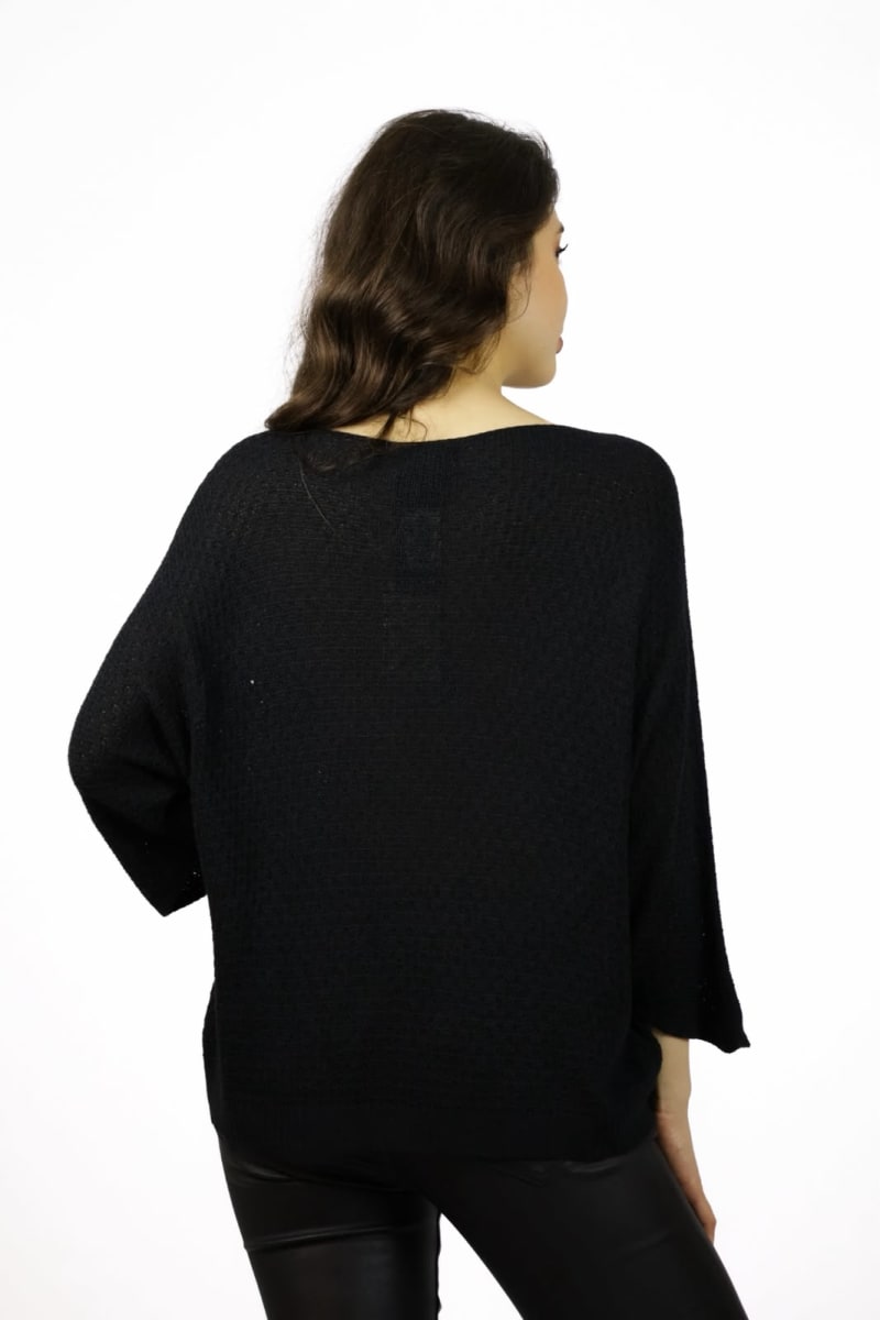 Sweater Tejido Hilo Italiano Diseño Hojas A1-4511