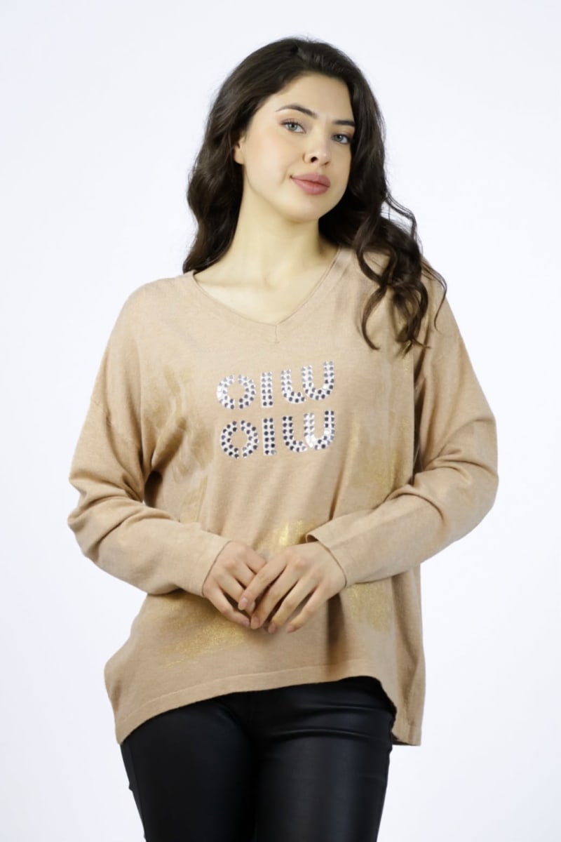 Sweater Spandex OILU Manchas Brillantes A4-902