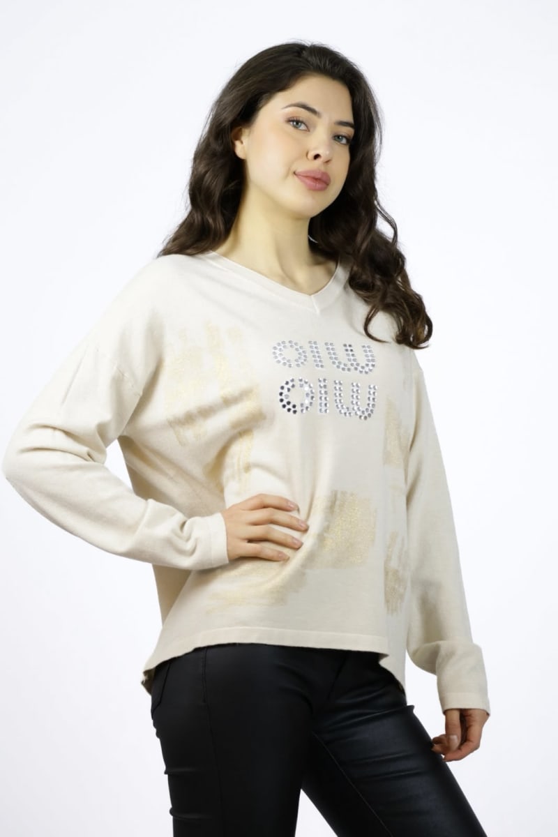 Sweater Spandex OILU Manchas Brillantes A4-905