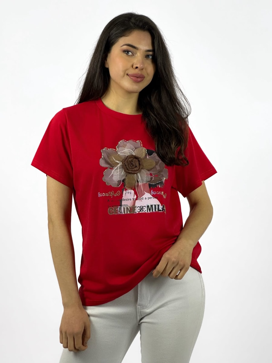 Polera Flor Estampada CELINE € MILAN A1-452