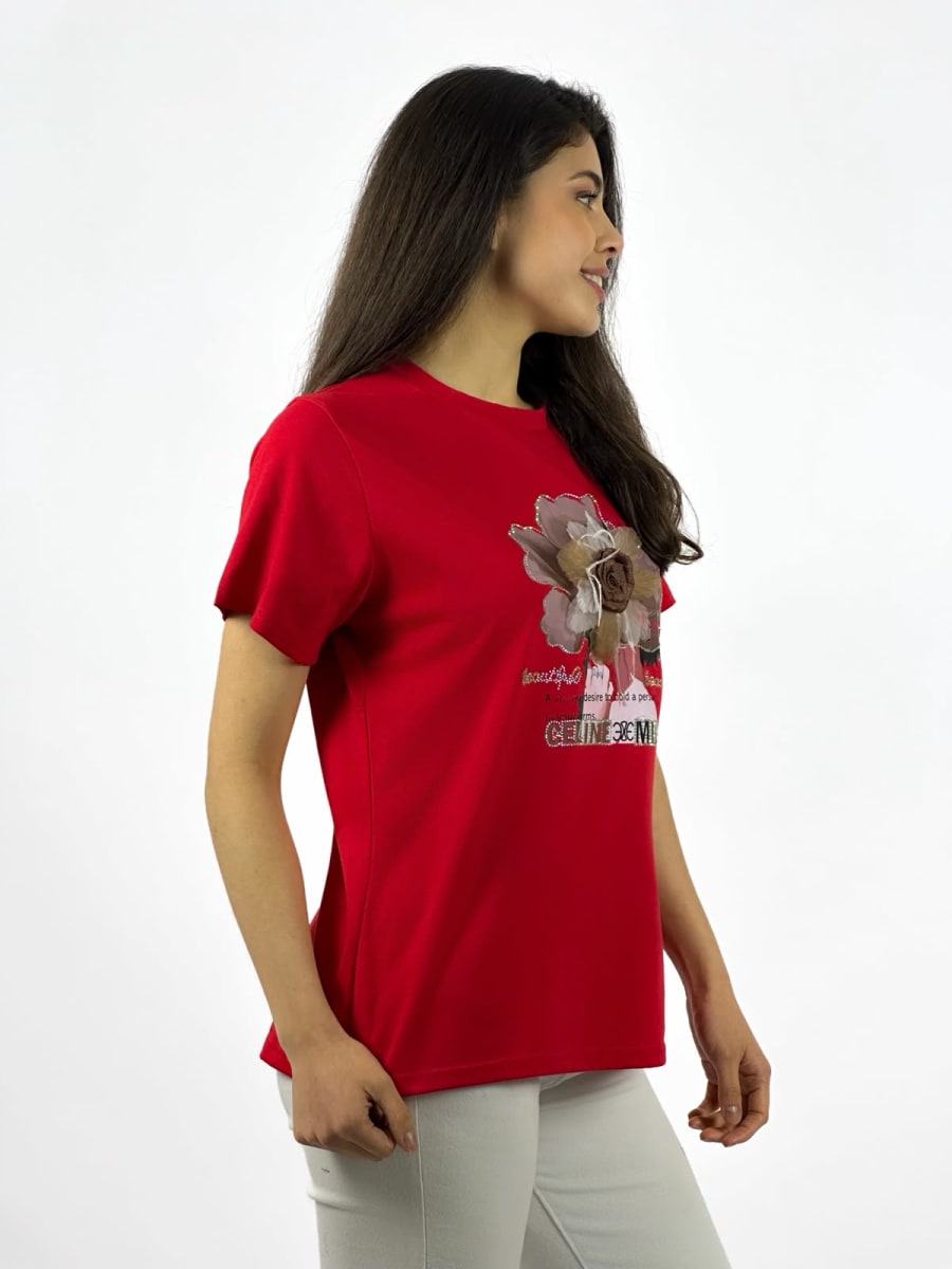 Polera Flor Estampada CELINE € MILAN A1-453