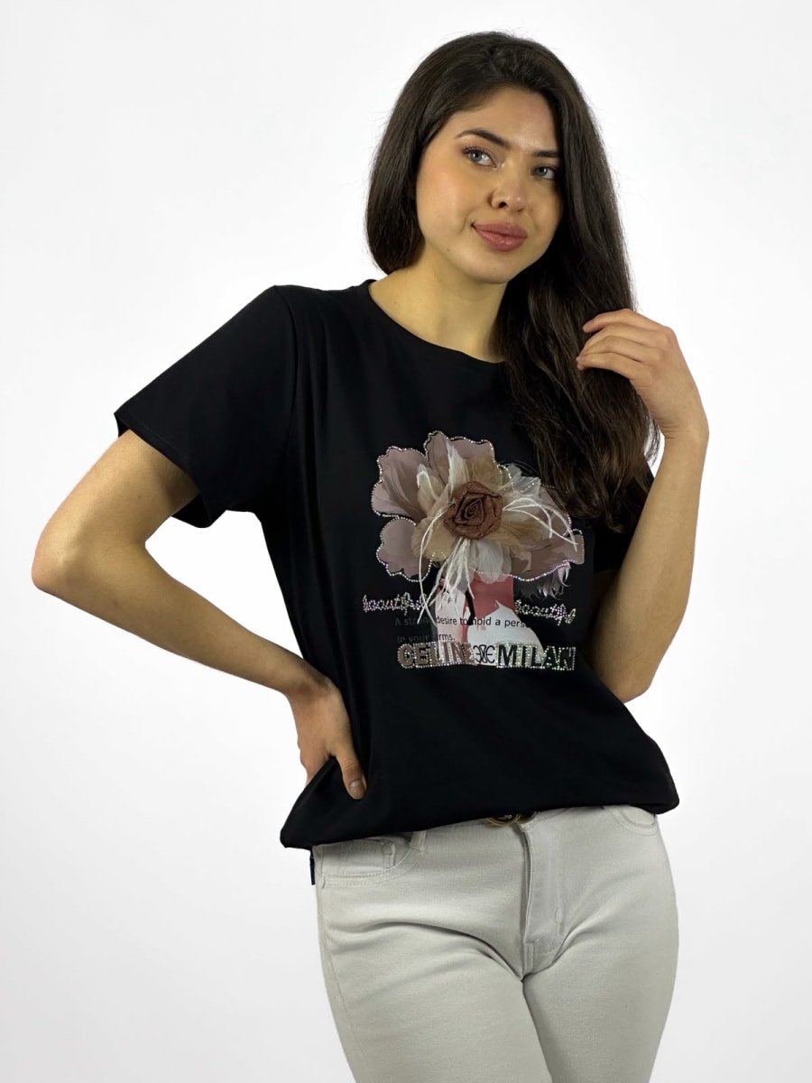 Polera Flor Estampada CELINE € MILAN A1-457