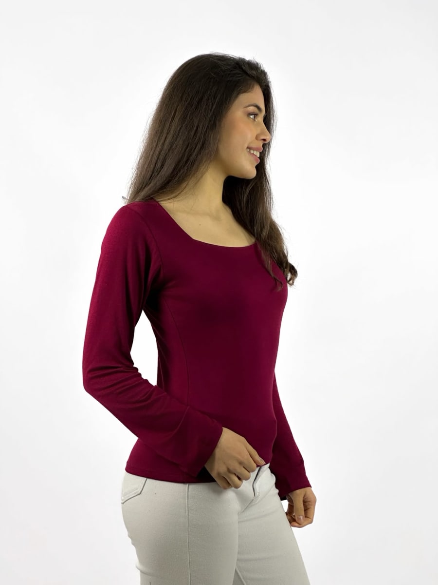 Polera Basica Cuello Cuadrado A3-805