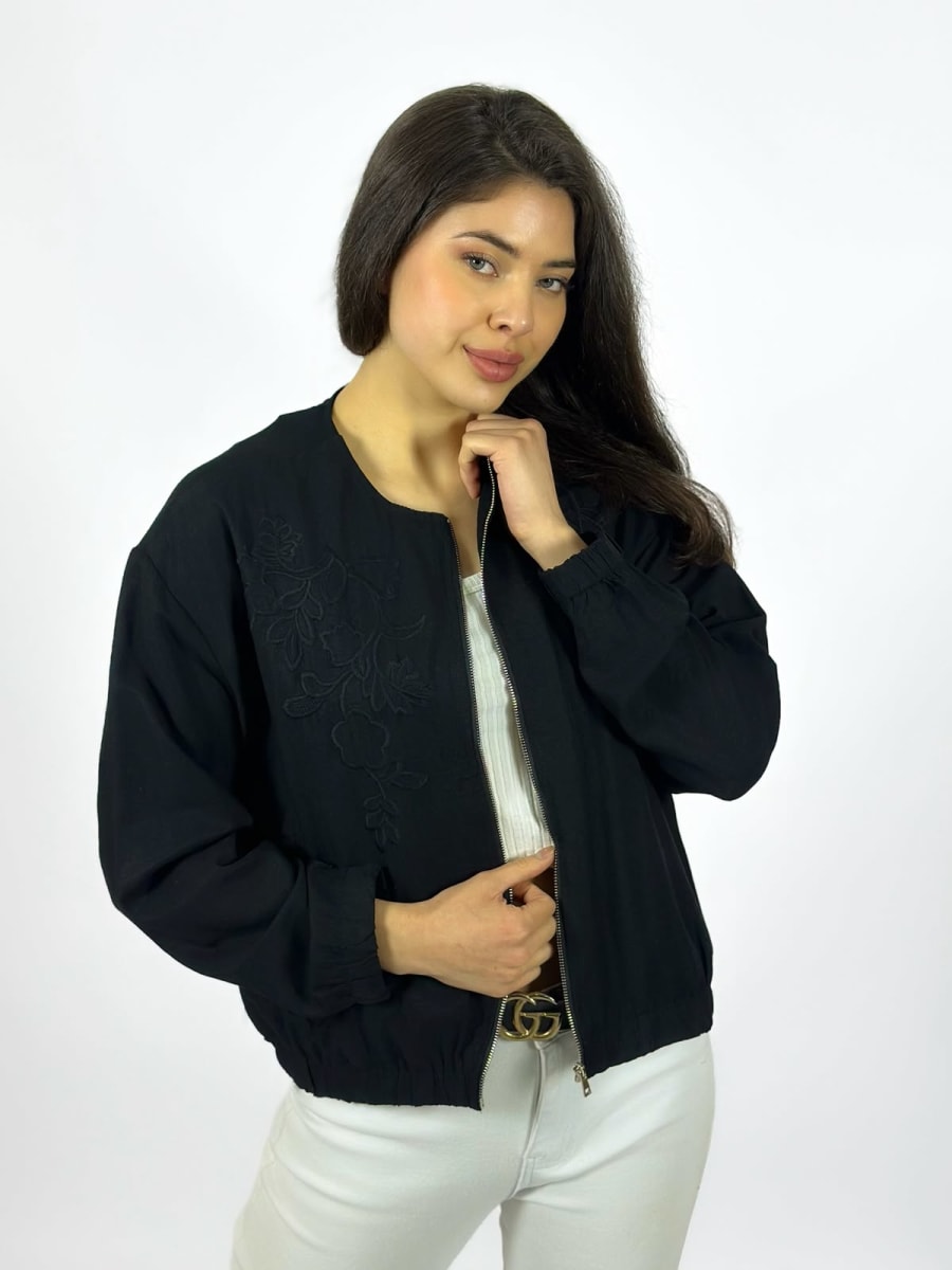 Bomber Casual Lino Bordada A1-284
