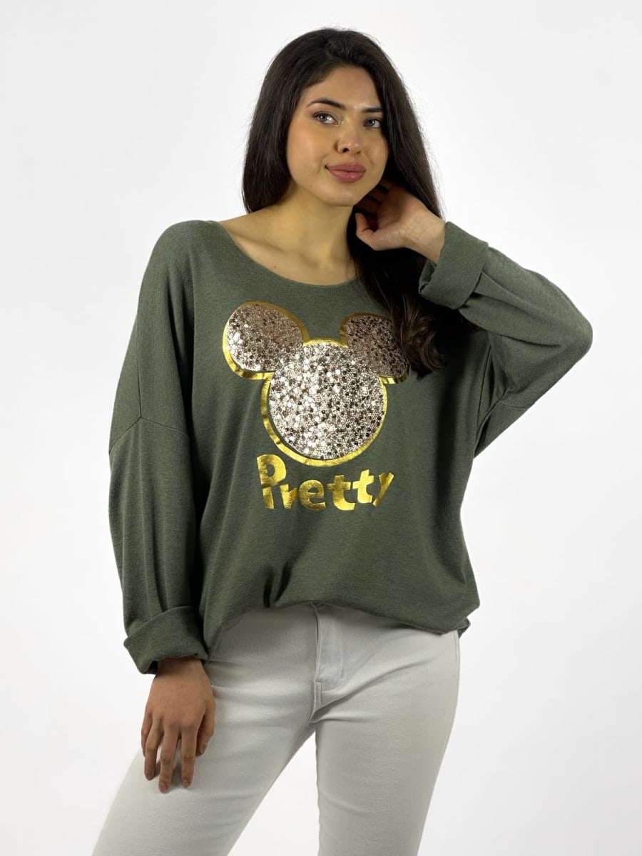 Polera Spandex Italiana Mickey Pretty A1-3311