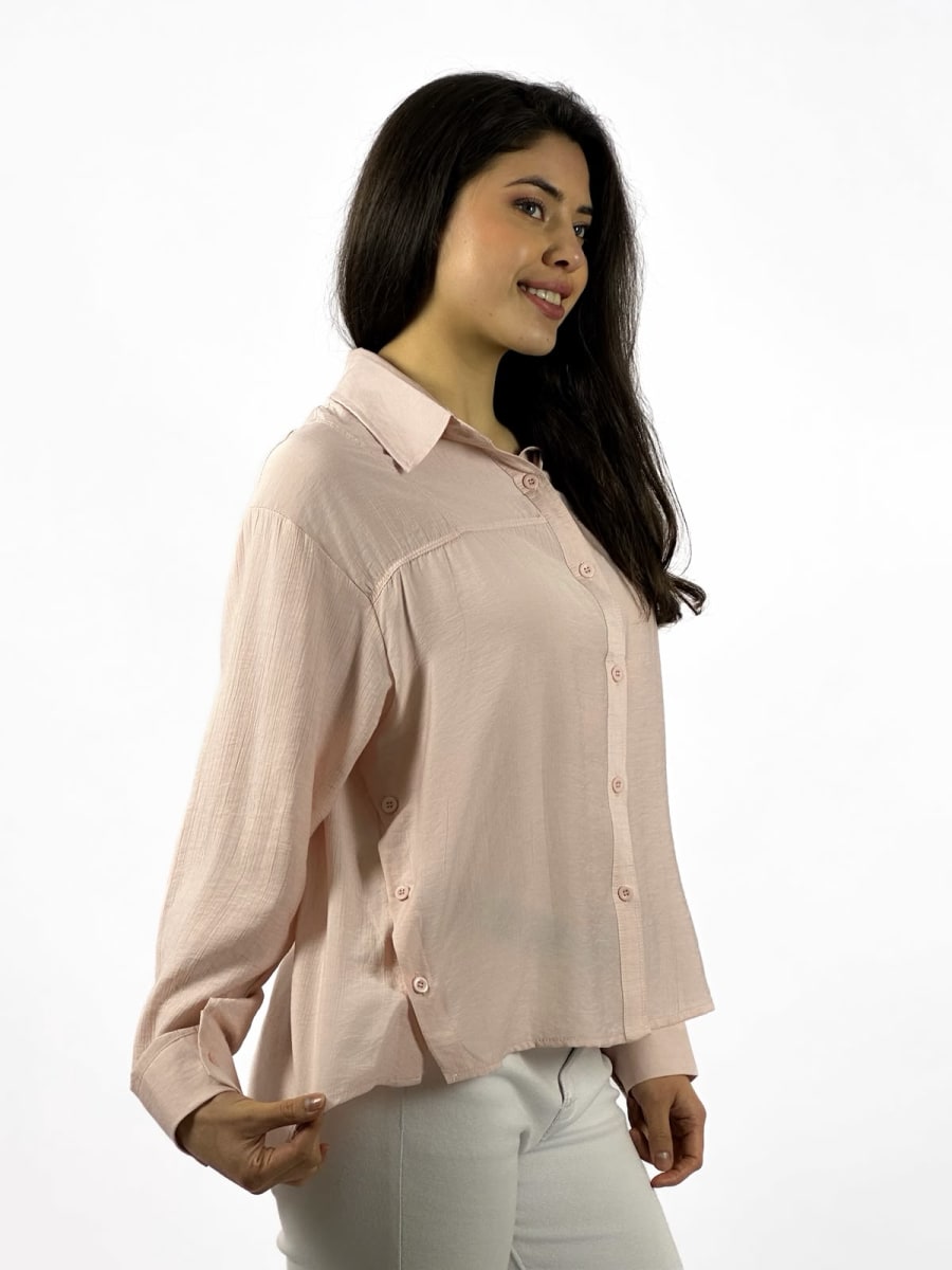 Blusa Casual Abotonada en Costados A1-306