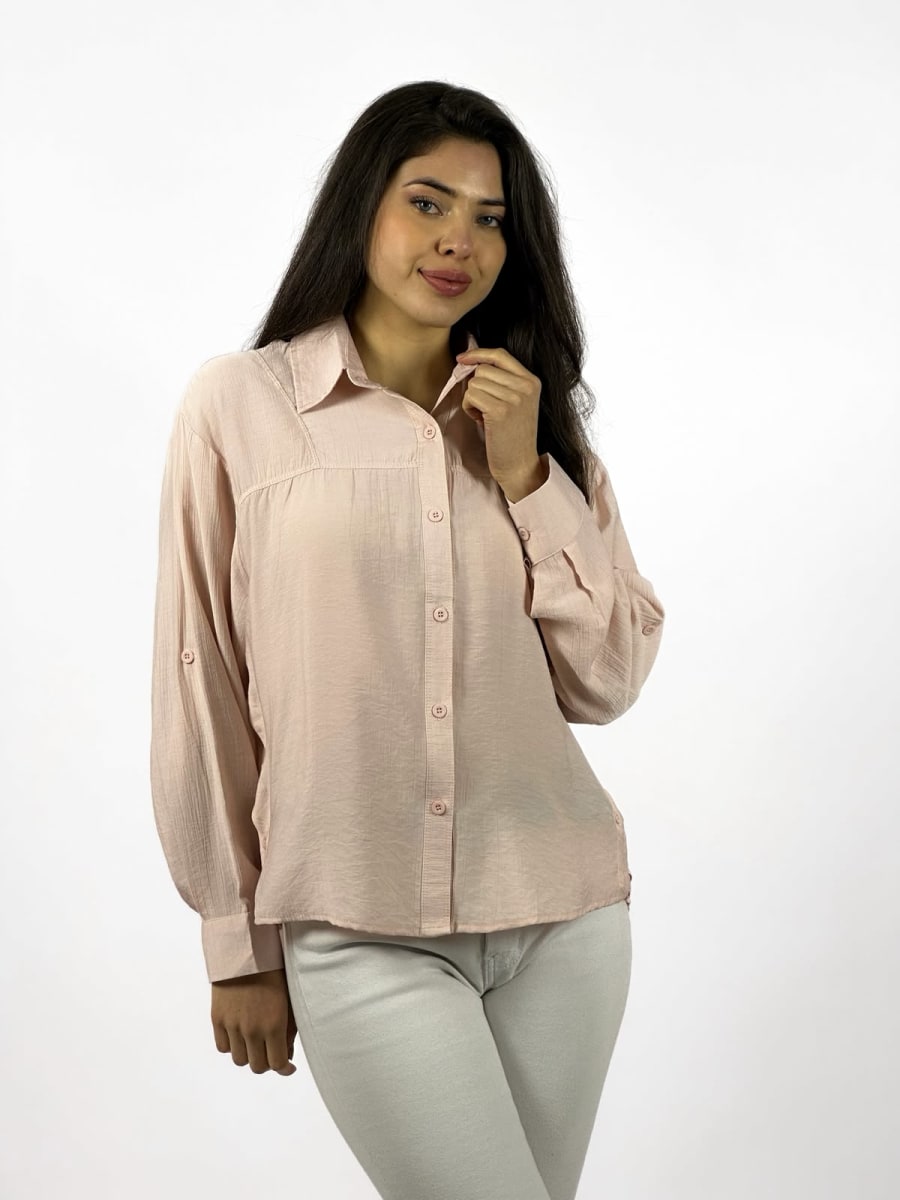 Blusa Casual Abotonada en Costados A1-305
