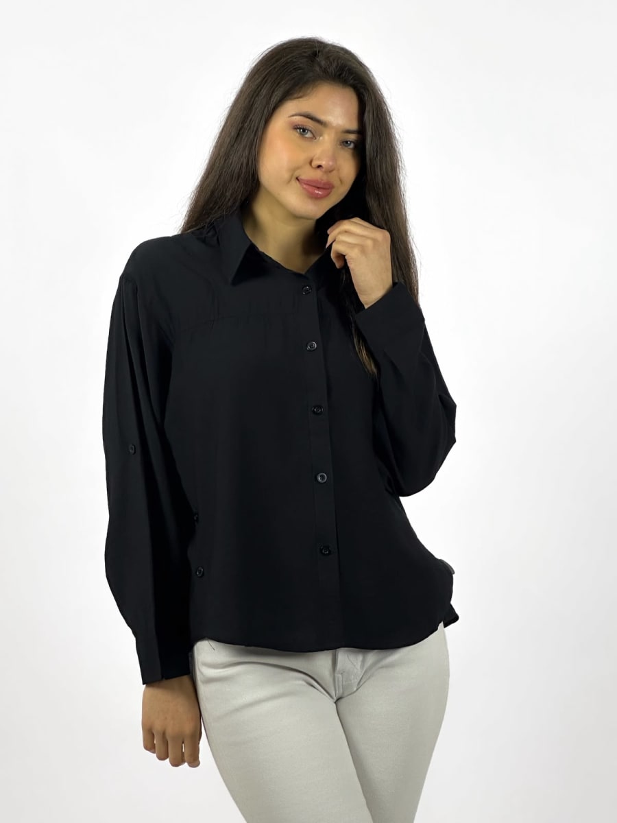 Blusa Casual Abotonada en Costados A1-309