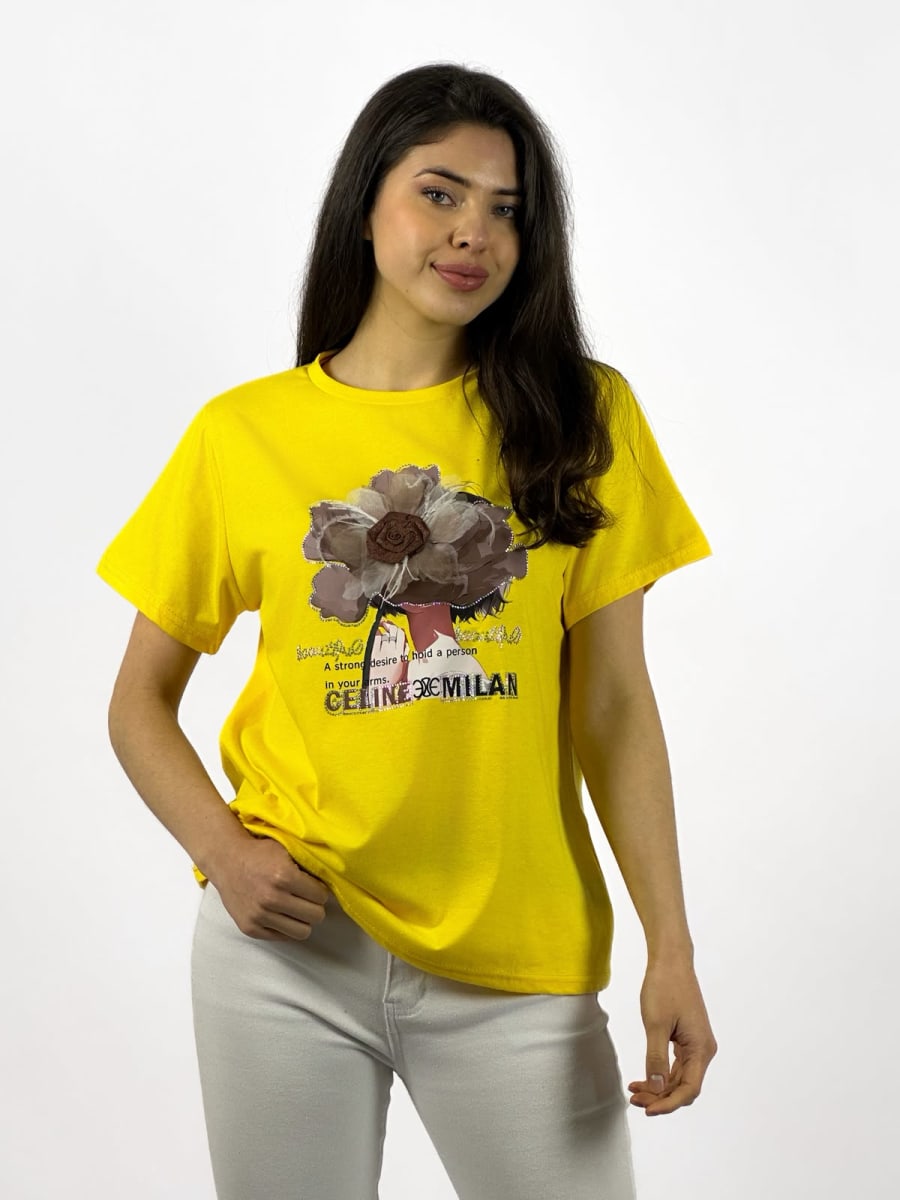 Polera Flor Estampada CELINE € MILAN A1-4510