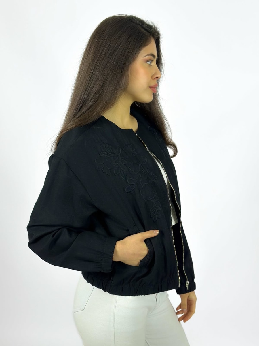 Bomber Casual Lino Bordada A1-286