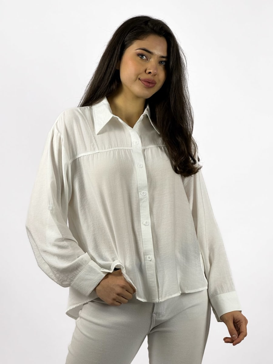 Blusa Casual Abotonada en Costados A1-3010