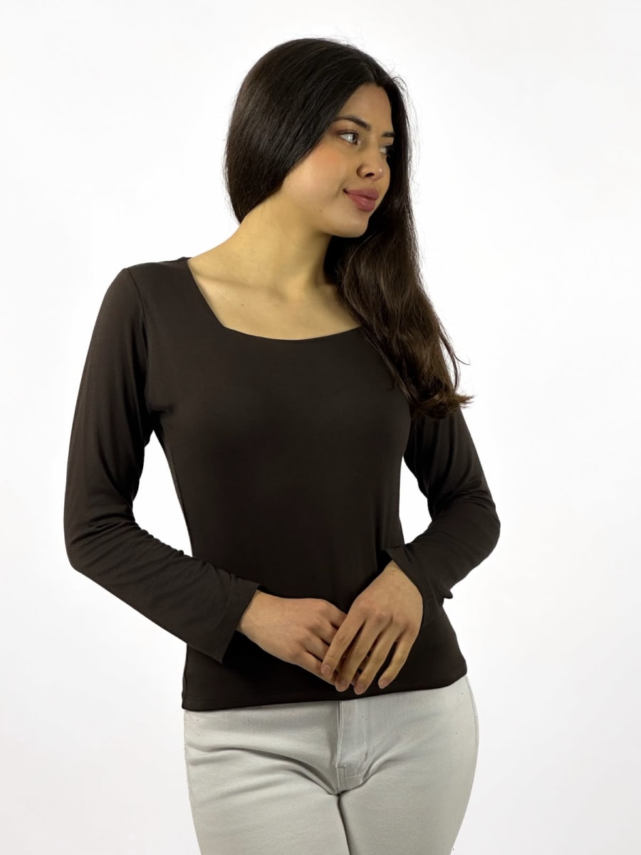 Polera Basica Cuello Cuadrado A3-8011